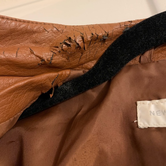Chestnut Brown Faux Leather Jacket - Picture 5 of 5